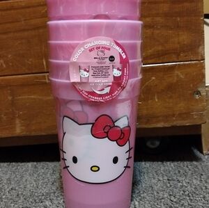 Hello Kitty Color-Changing Tumblers 15 OZ Each 4 CT